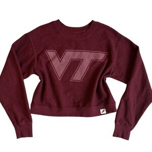 Unwind Virginia Tech Cropped Crewneck Sweatshirt Size Small